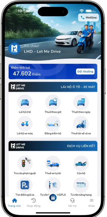 Thuê tài xế lái xe hộ LMD Let Me Drive service home